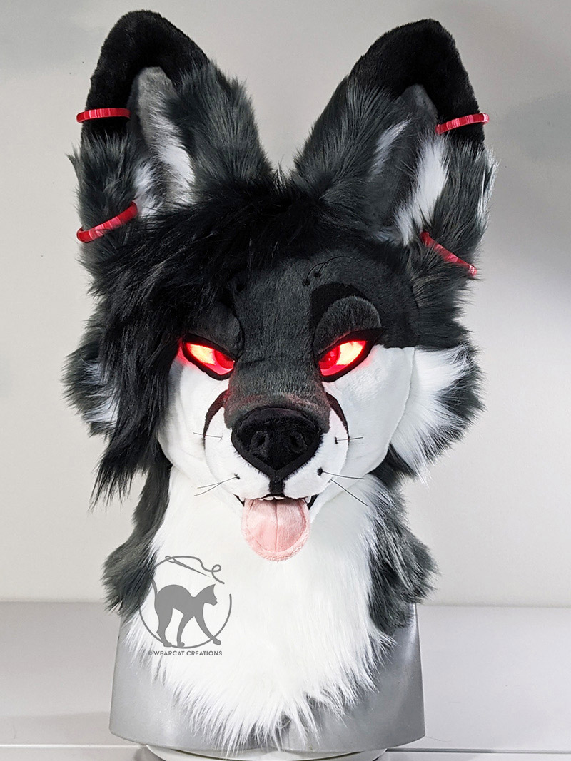 Fursuit with whiskers and airbrush