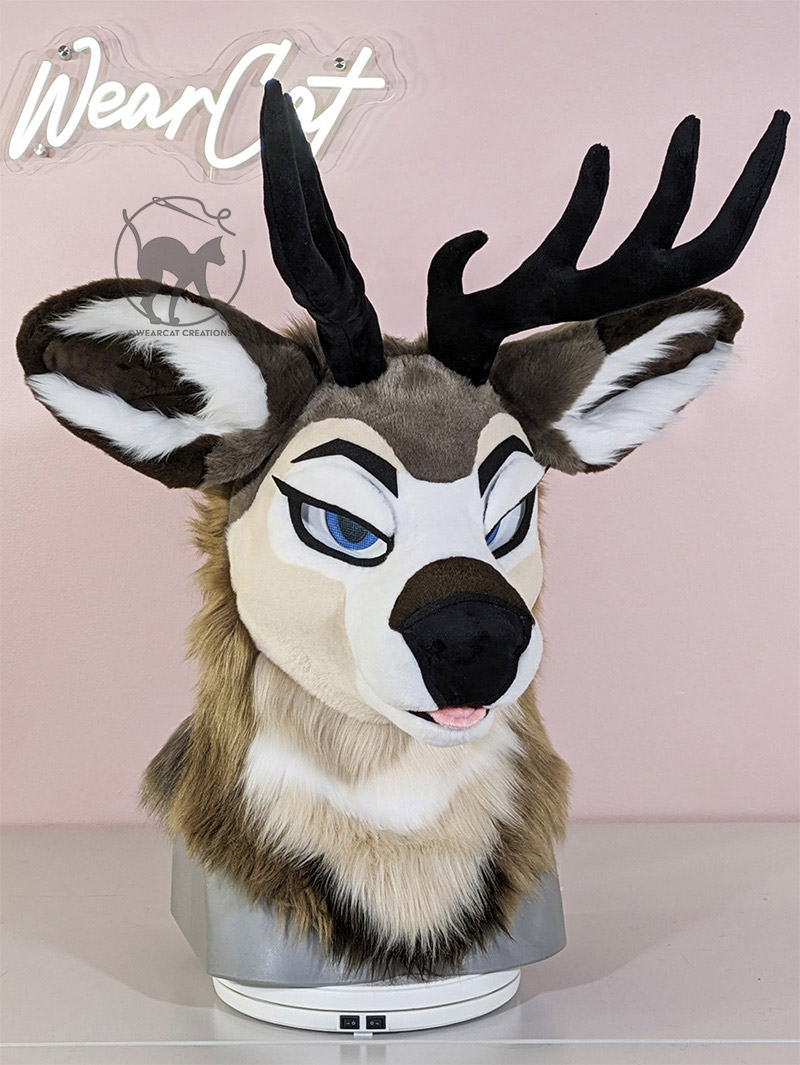 Fursuit with whiskers and airbrush